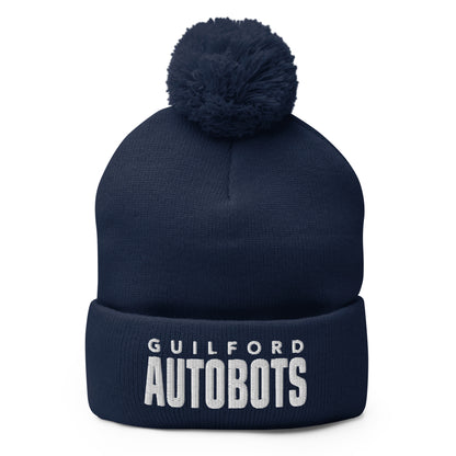 Pom-Pom Beanie | Guilford Autobots | Modern Script Logo