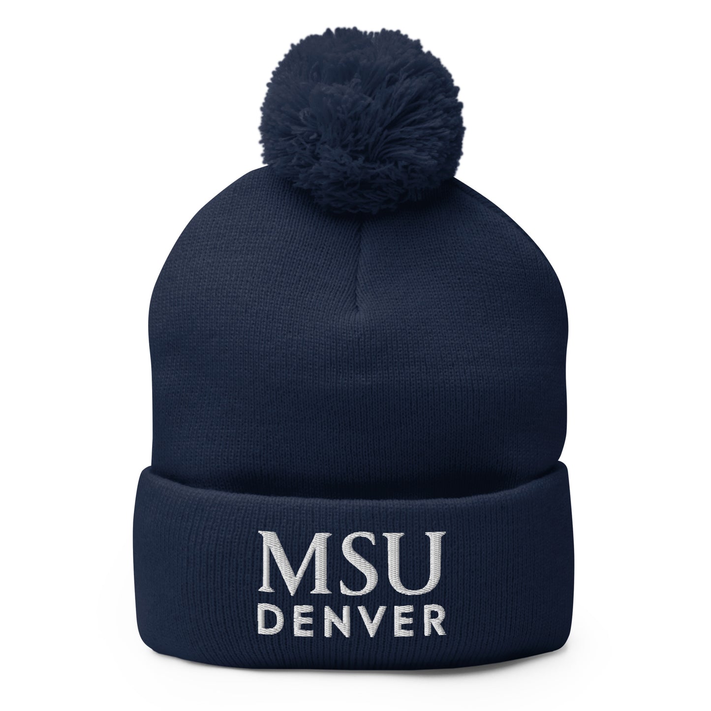 Pom-Pom Beanie | MSU Denver Dance Team | Titan Crest Logo