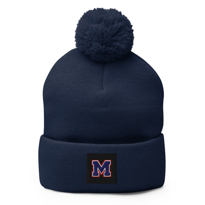 Pom-Pom Beanie | Michigan Select Baseball | M Lettermark Logo