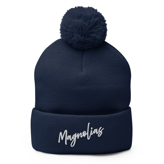Pom-Pom Beanie | Pink Magnolias Dance | Modern Script Logo