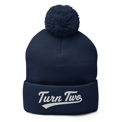 Pom-Pom Beanie | Texas Turn Two Baseball | Athletics Logo