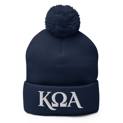 Pom-Pom Beanie | Kappa Omega Alpha | Crest Logo