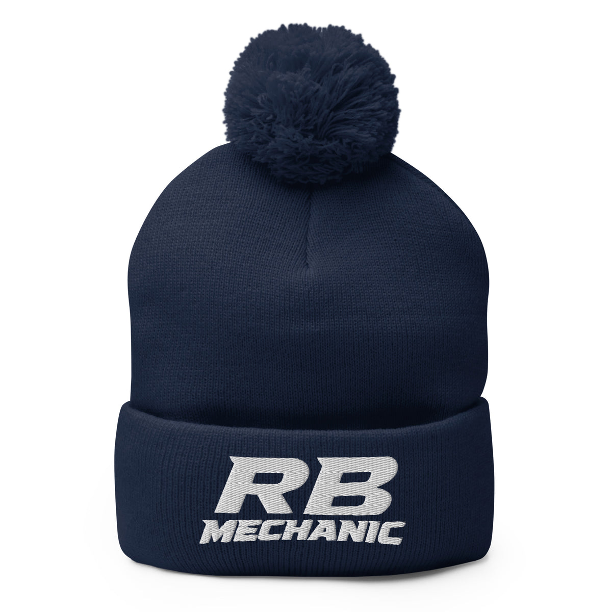 Pom-Pom Beanie | RB Mechanic | Lettermark Logo