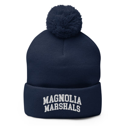 Pom-Pom Beanie | Pink Magnolias Dance | Crest Logo