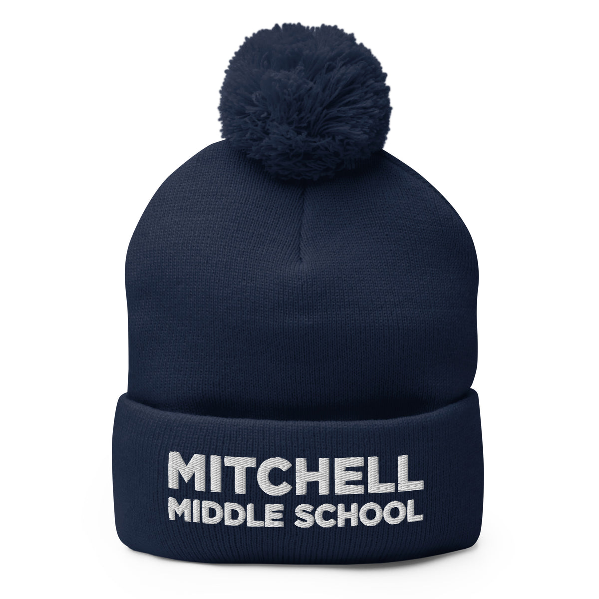 Pom-Pom Beanie | Mitchell Middle School Softball | Crest Logo