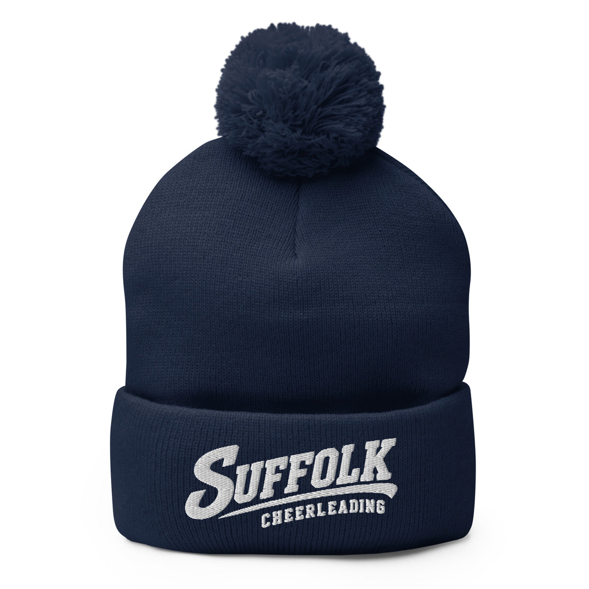 Pom-Pom Beanie | Suffolk University Cheerleading | Athletics Logo