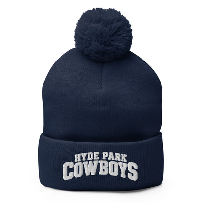 Pom-Pom Beanie | Hyde Park Cowboys | Crest Logo