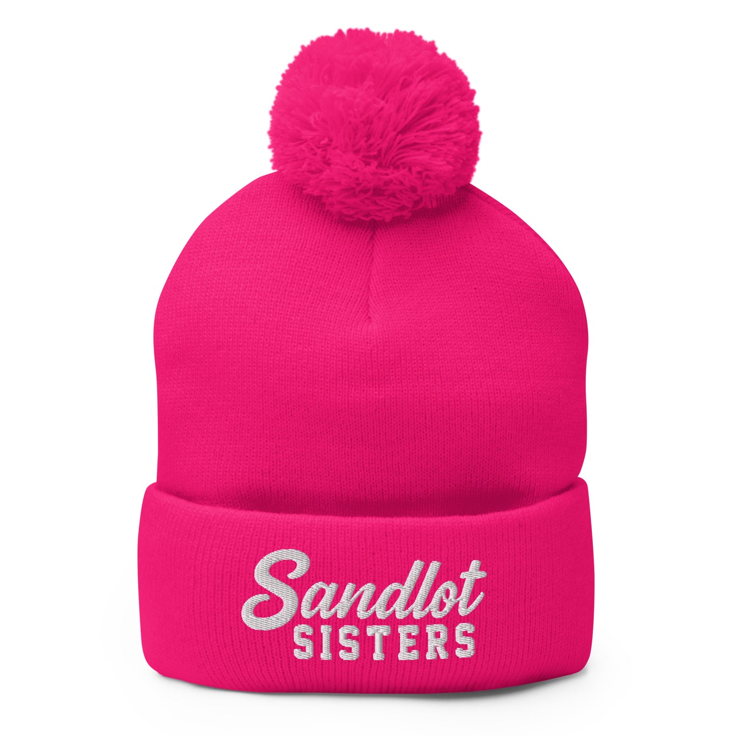 Pom-Pom Beanie | Sandlot Sisters | Script Logo