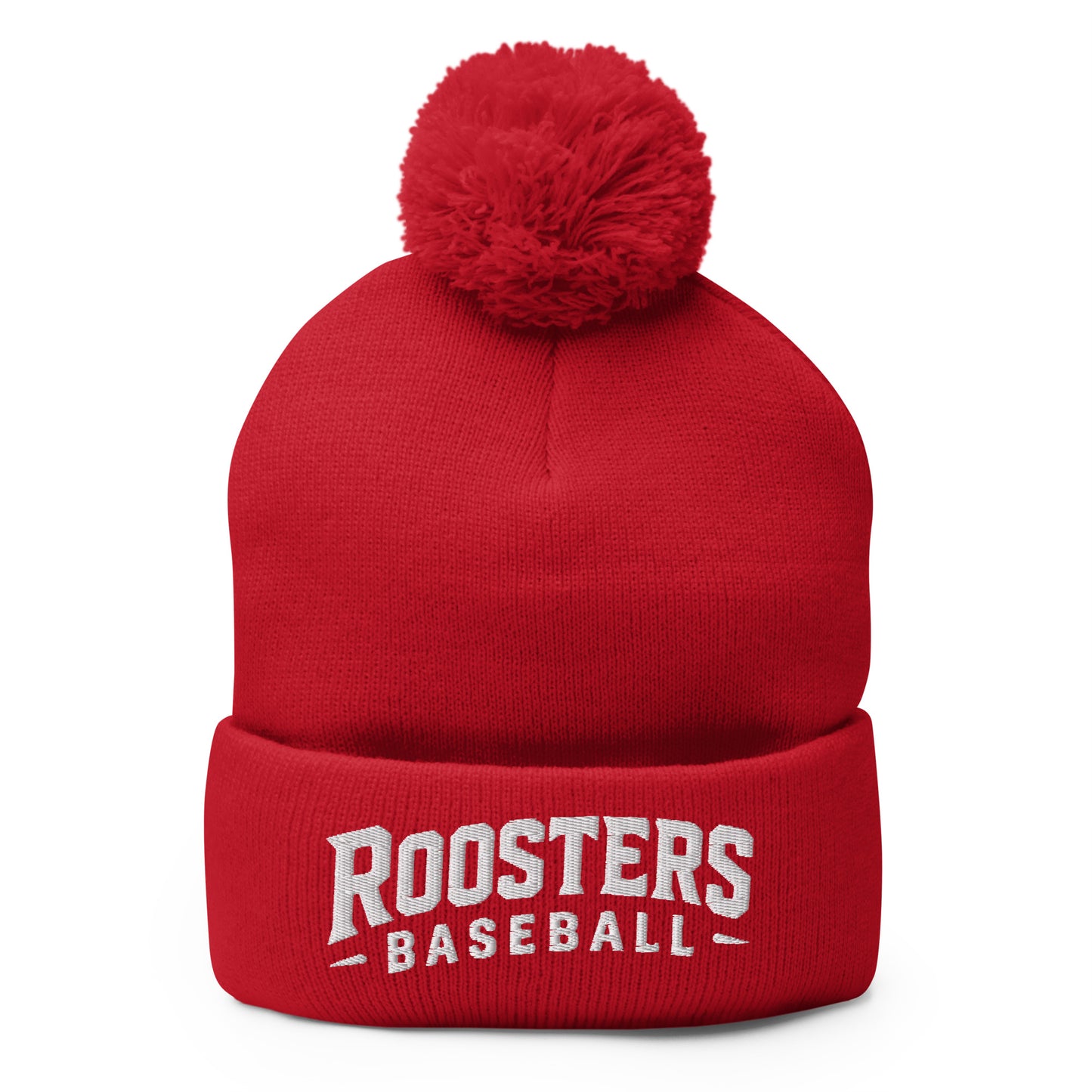 Pom-Pom Beanie | Rooster Nation | Athletic Crest Logo