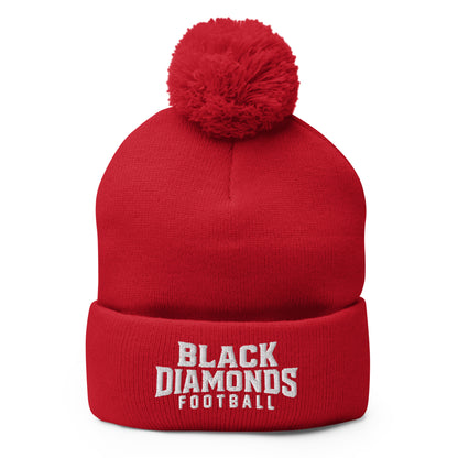 Pom-Pom Beanie | Ashland Black Diamonds | Badge Logo