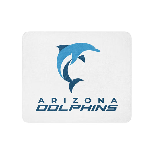 Sherpa Blanket | Arizona Dolphins Swim Team | Vanguard Logo