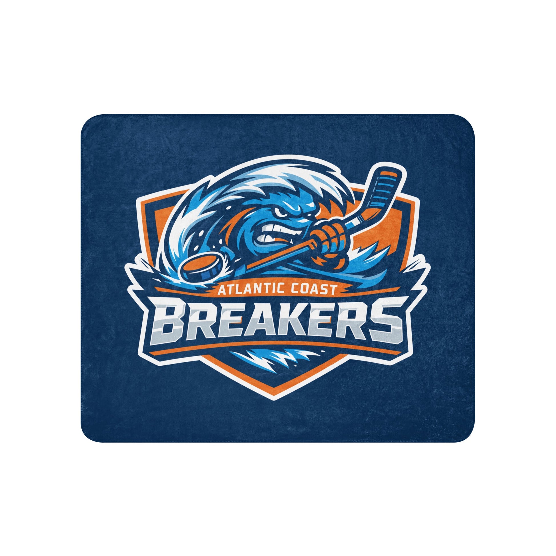 Sherpa Blanket | Atlantic Coast Breakers Hockey | Mascot Shield Logo