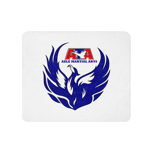 Sherpa Blanket | Azle Martial Arts | Blue Fire Crest Logo