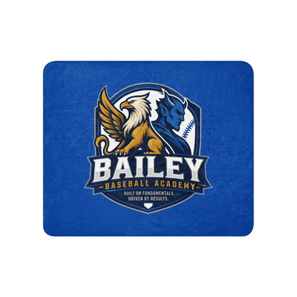 Sherpa Blanket | Bailey Baseball Academy | Shield Logo