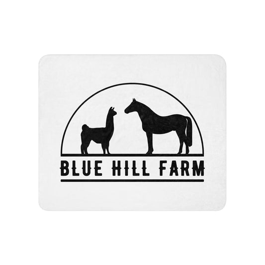 Sherpa Blanket | Blue Hill Farm | Highland Silhouette Logo