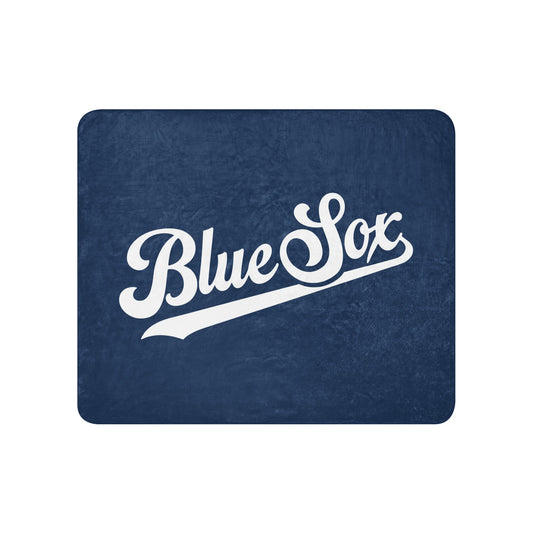 Sherpa Blanket | Blue Sox | Script Logo