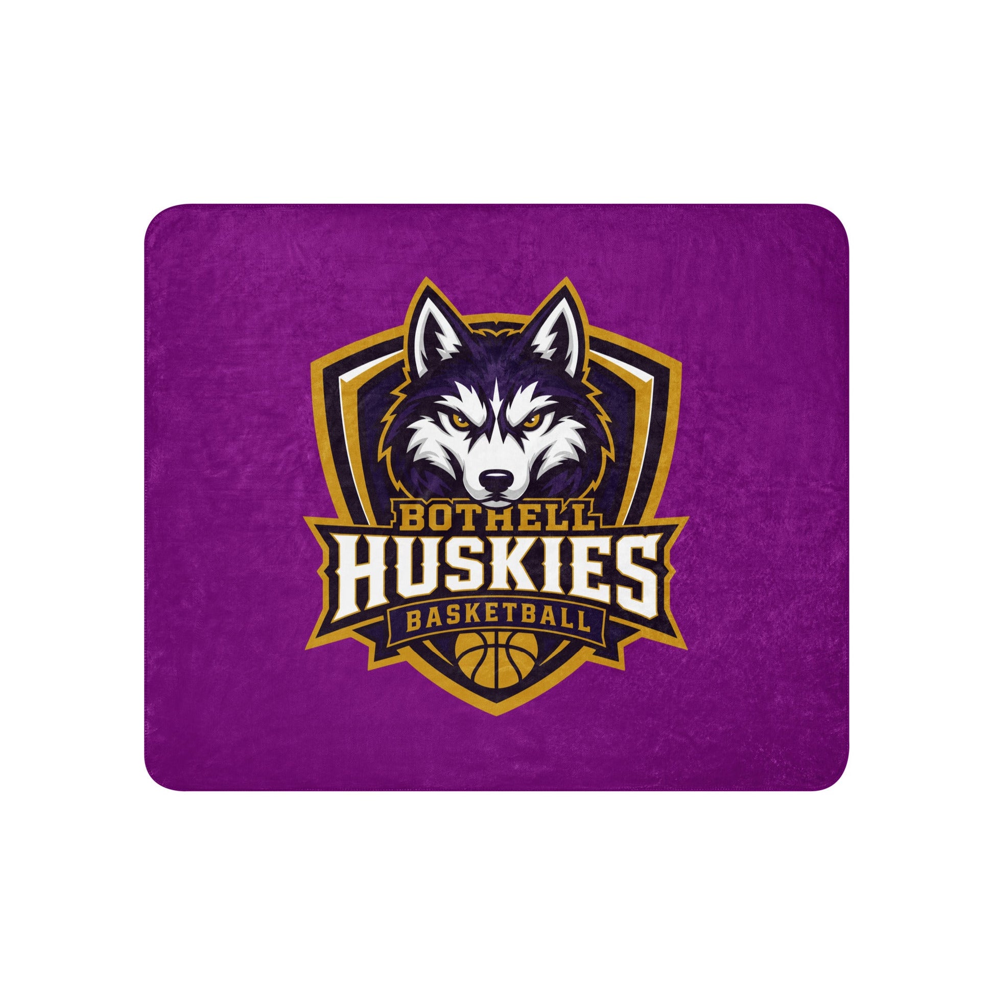 Sherpa Blanket | Bothell Huskies Youth Basketball | Shield Logo