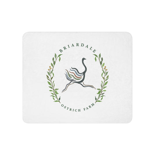 Sherpa Blanket | Briardale Ostrich Farm | Crest Logo