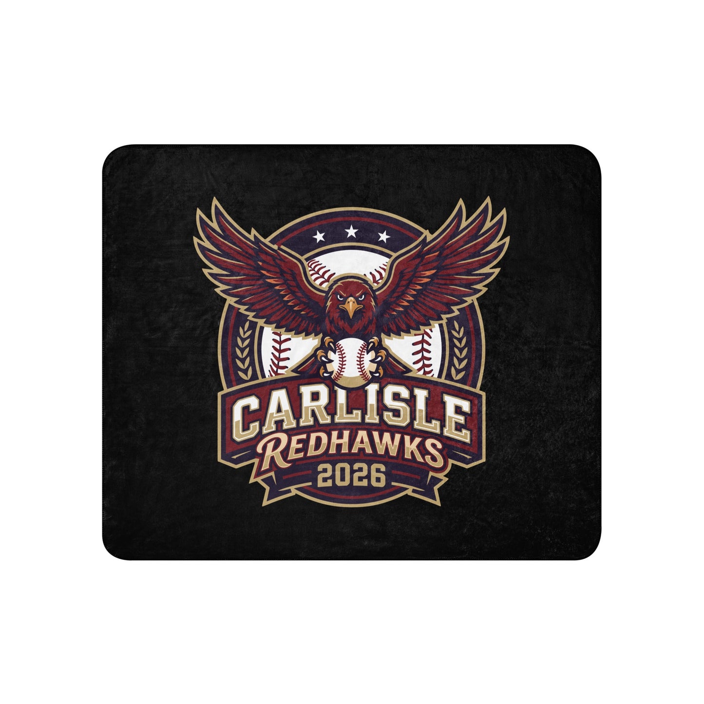 Sherpa Blanket | Carlisle Redhawks | Emblem Logo