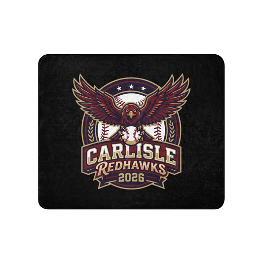 Sherpa Blanket | Carlisle Redhawks | Emblem Logo