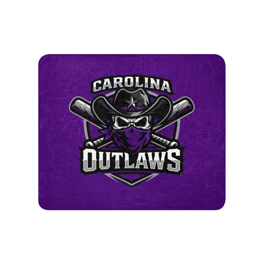 Sherpa Blanket | Carolina Outlaws Baseball | Shield Logo