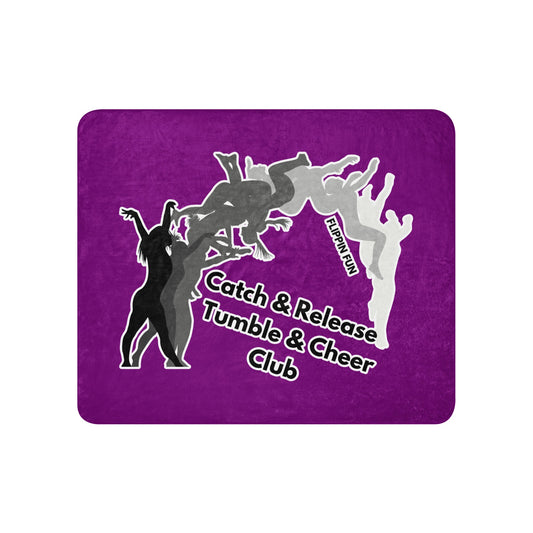 Sherpa Blanket | Catch & Release Tumble & Cheer Club | Tumble Logo
