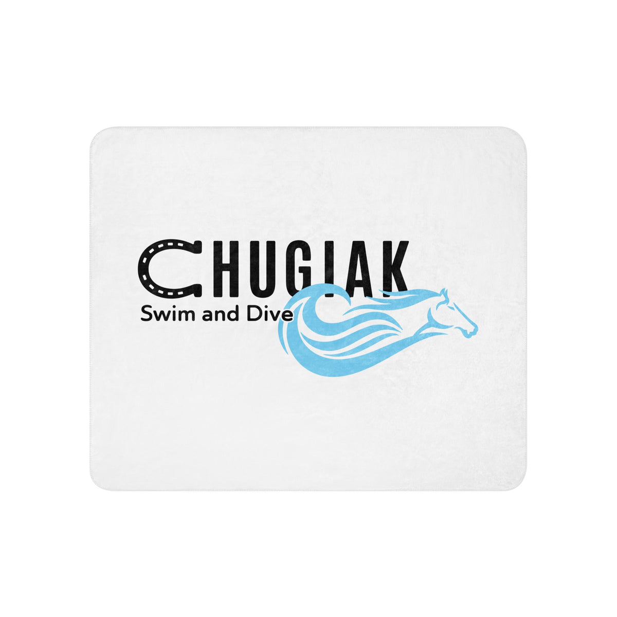Sherpa Blanket | Chugiak Mustang Swim & Dive | Crest Logo