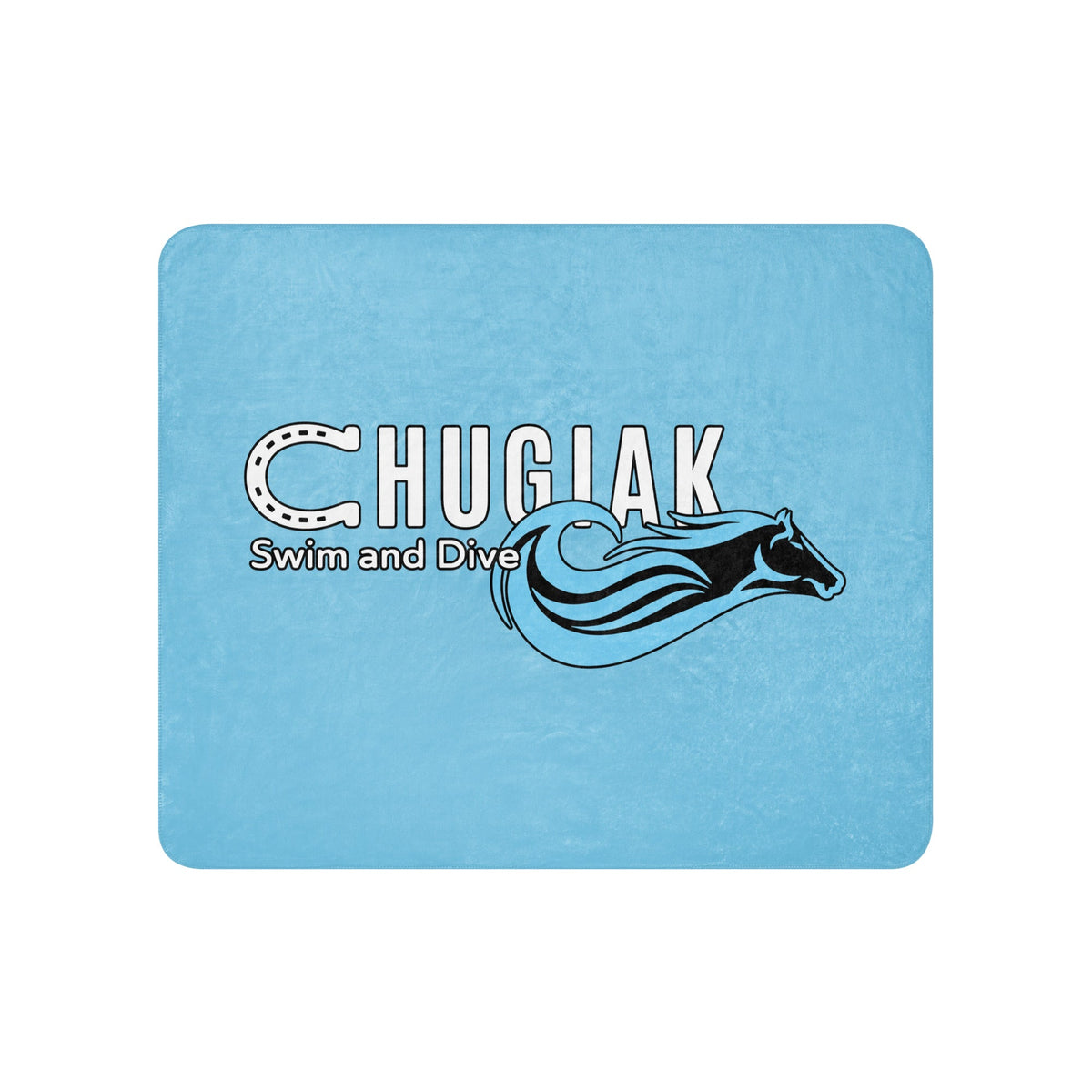 Sherpa Blanket | Chugiak Mustang Swim & Dive | Emblem Logo