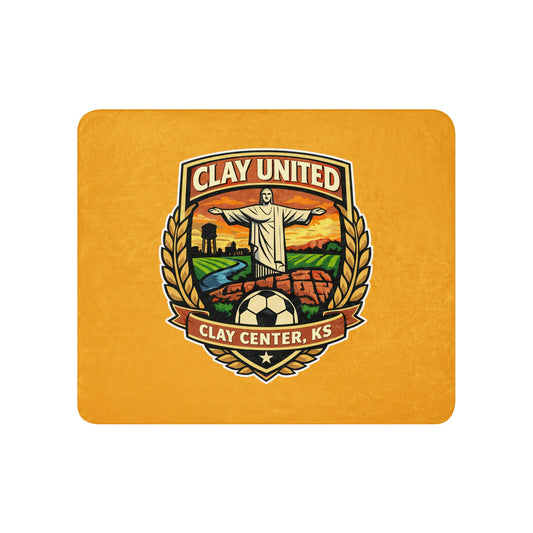 Sherpa Blanket | Clay United | Crest Logo