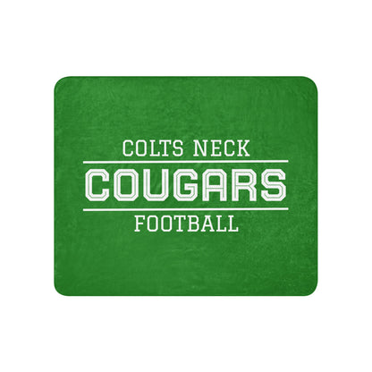 Sherpa Blanket | Colts Neck Cougars | Youth Tackle Football (AYF) | Script Logo
