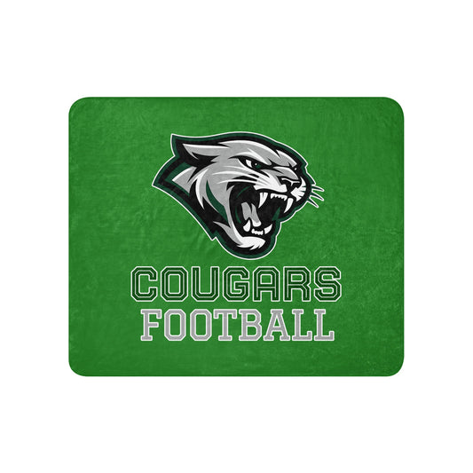 Sherpa Blanket | Colts Neck Cougars | Youth Tackle Football (AYF) | Strike Mascot Logo