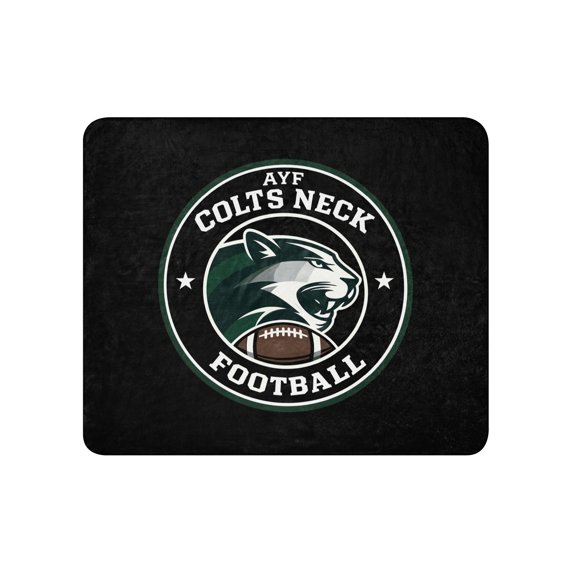 Sherpa Blanket | Colts Neck Cougars | Youth Tackle Football (AYF) | Varsity Badge Logo