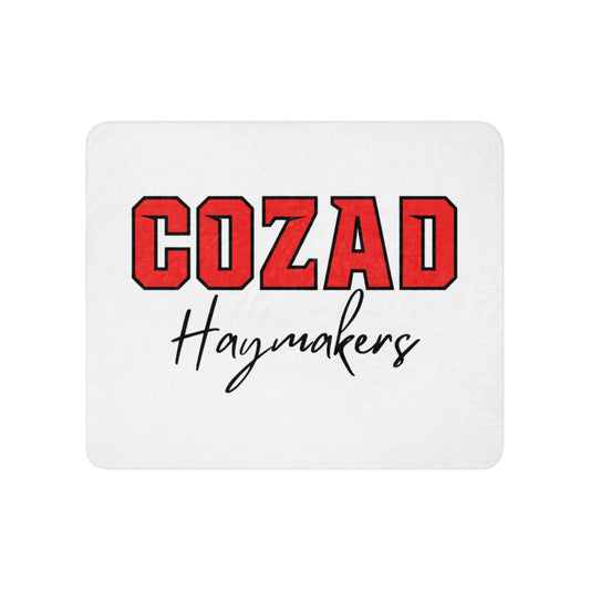 Sherpa Blanket | Cozad Girls Golf | Script Logo