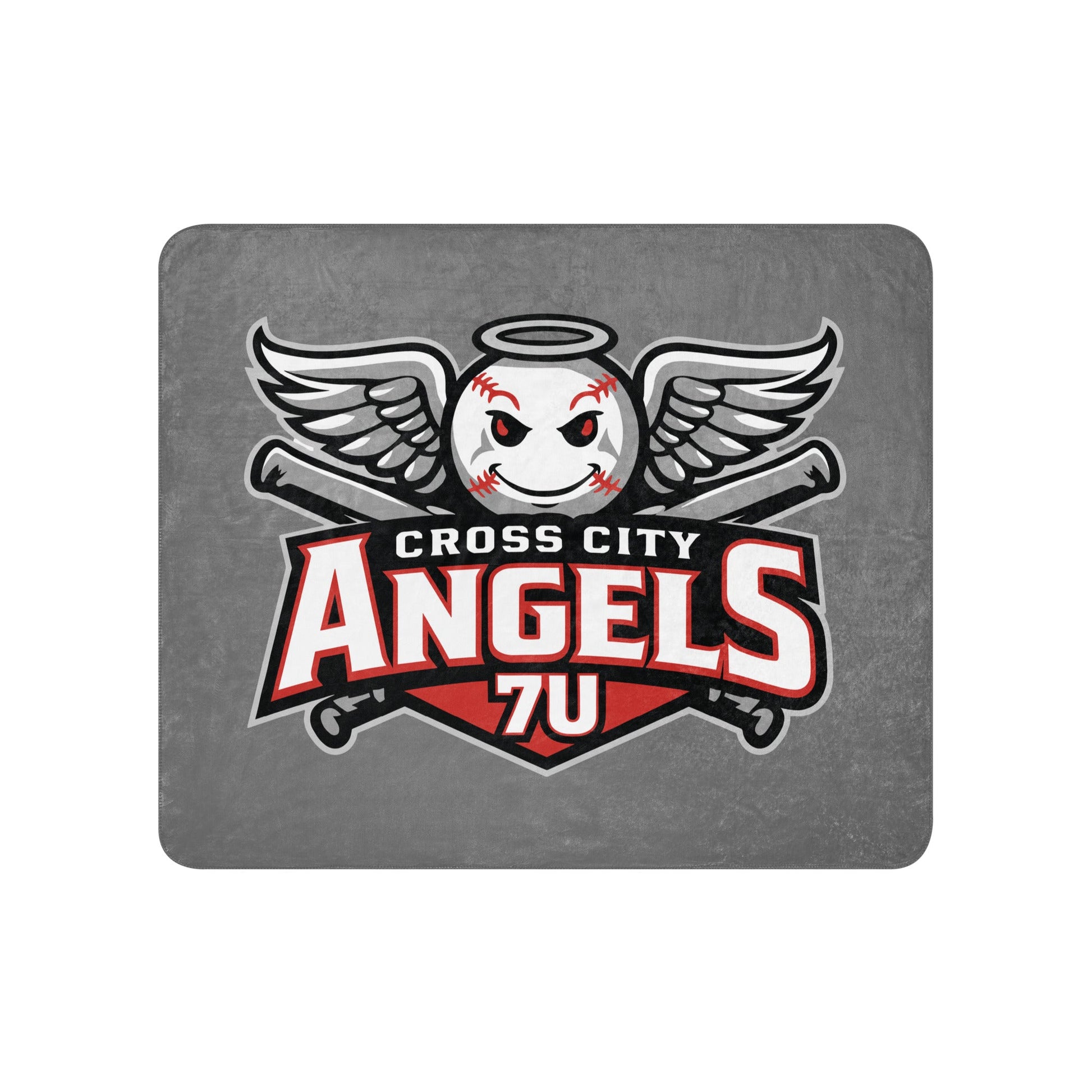 Sherpa Blanket | Cross City Angels | Winged Guardian Logo
