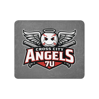Sherpa Blanket | Cross City Angels | Winged Guardian Logo