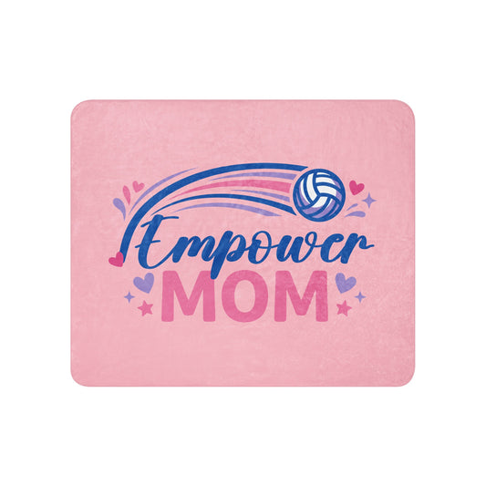 Sherpa Blanket | Empower Volleyball Club | Mom Crest Logo