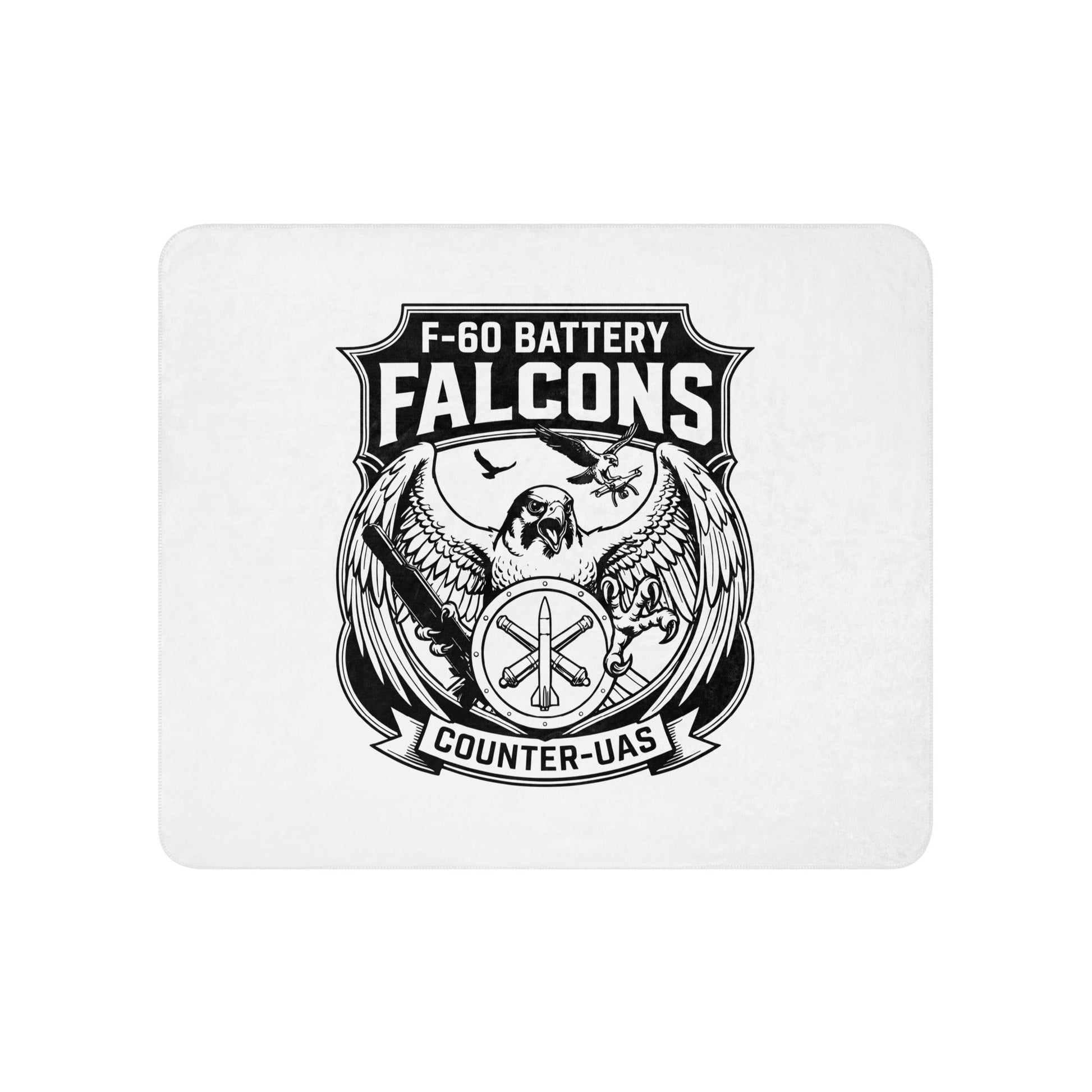 Sherpa Blanket | F - 60th ADA | Falcon Shield Logo