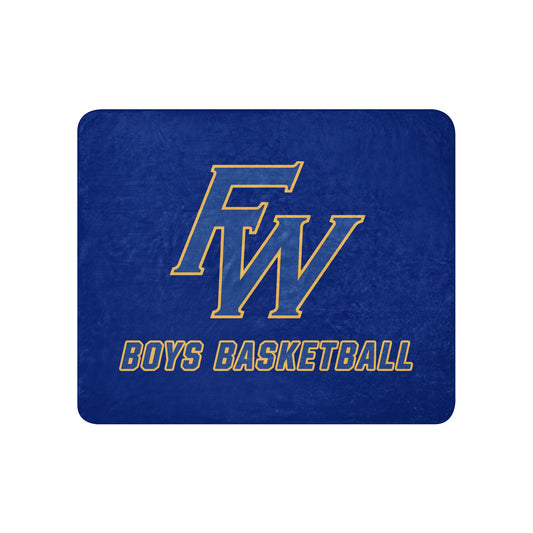 Sherpa Blanket | Fayette Ware Boys Basketball | FW Crest Logo