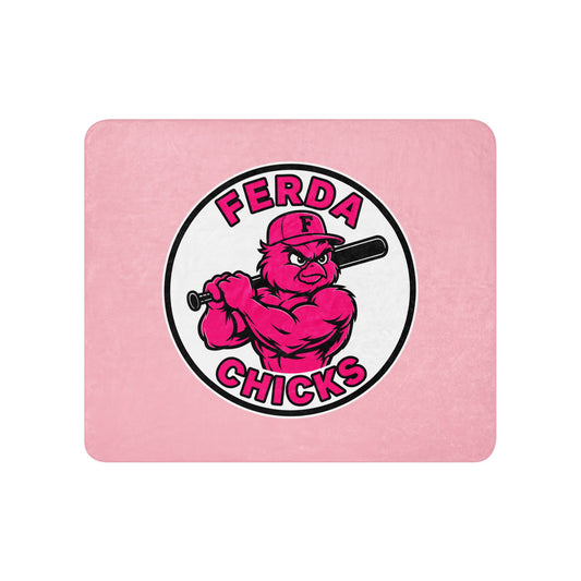 Sherpa Blanket | FerDa Chicks | Badge Logo