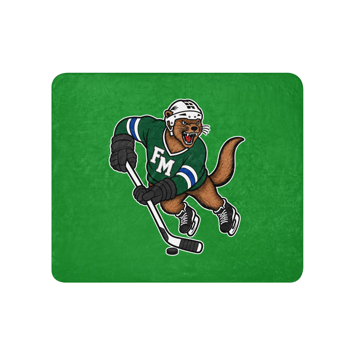 Sherpa Blanket | Fighting Mongooses Hockey Club | Vanguard Otters Logo