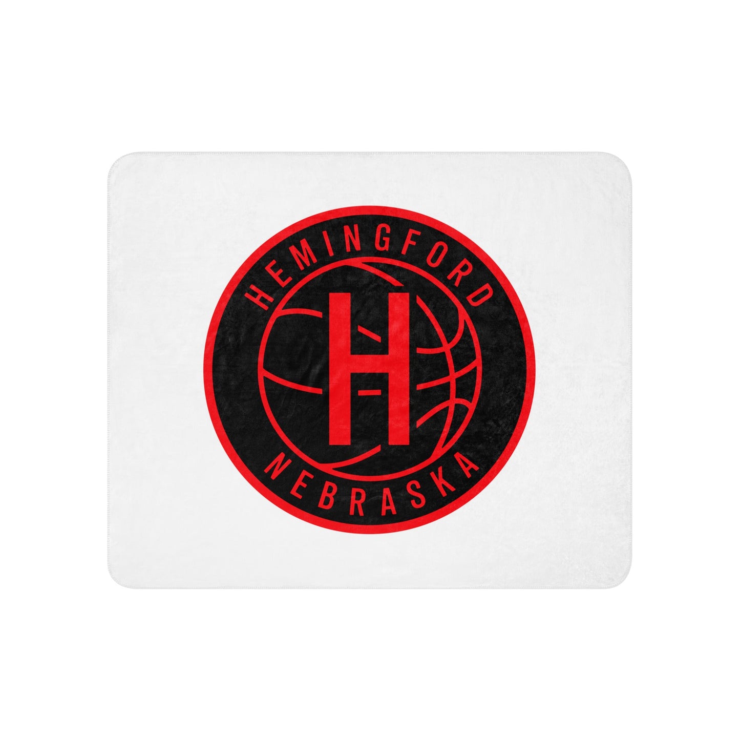Sherpa Blanket | Hemingford Bobcats | Badge Logo
