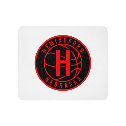 Sherpa Blanket | Hemingford Bobcats | Badge Logo