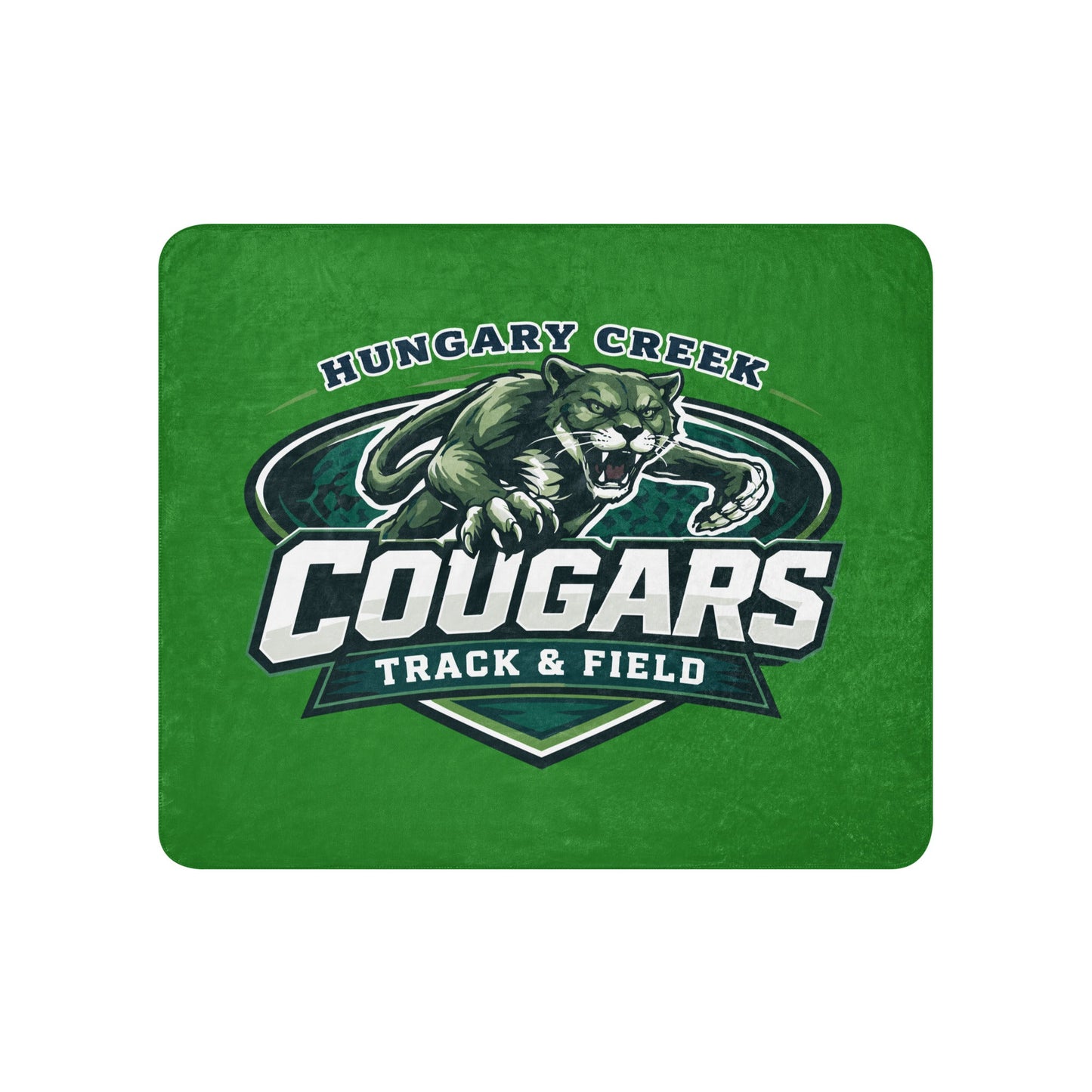 Sherpa Blanket | Hungary Creek Cougar | Shield Logo