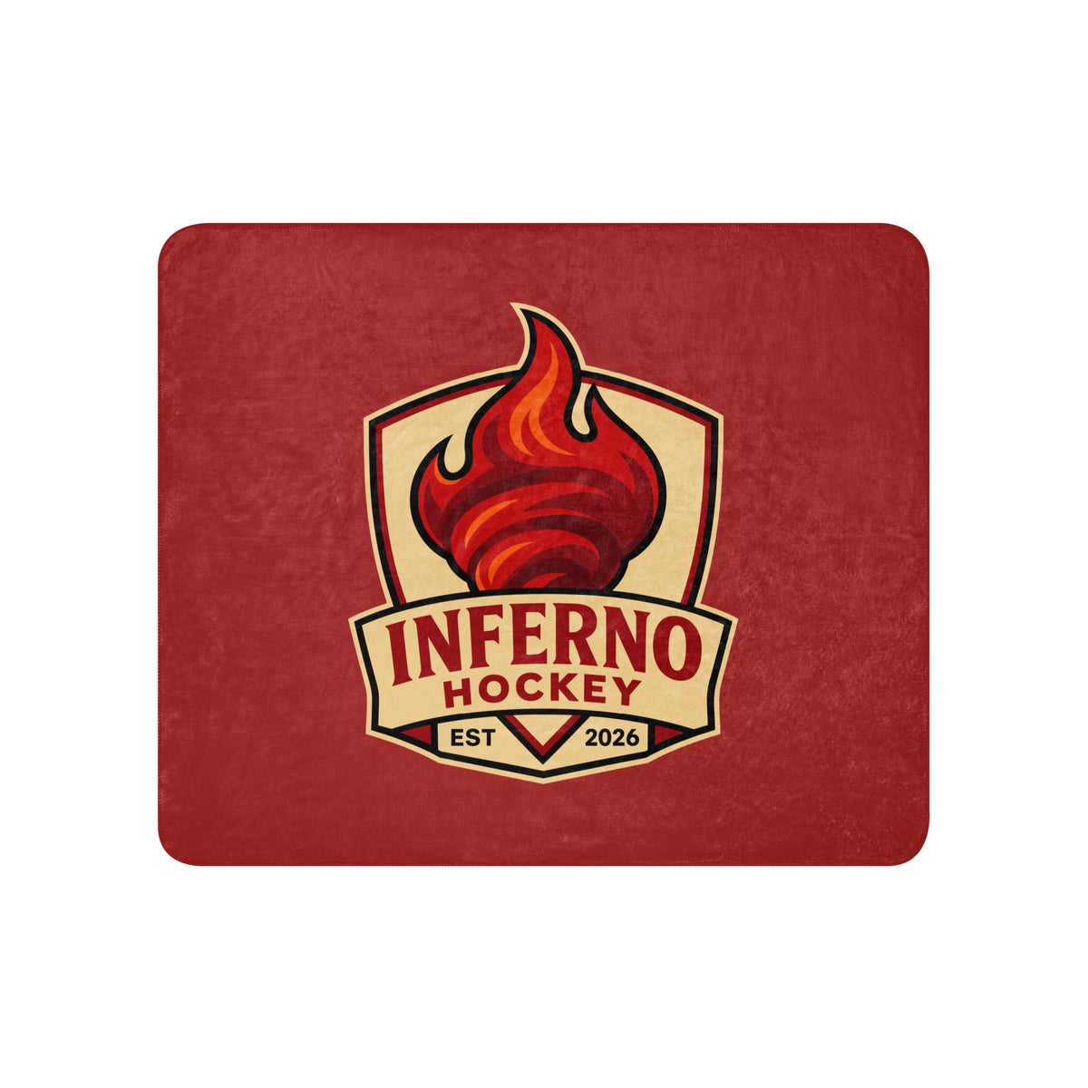 Sherpa Blanket | Inferno Hockey | Crest Logo
