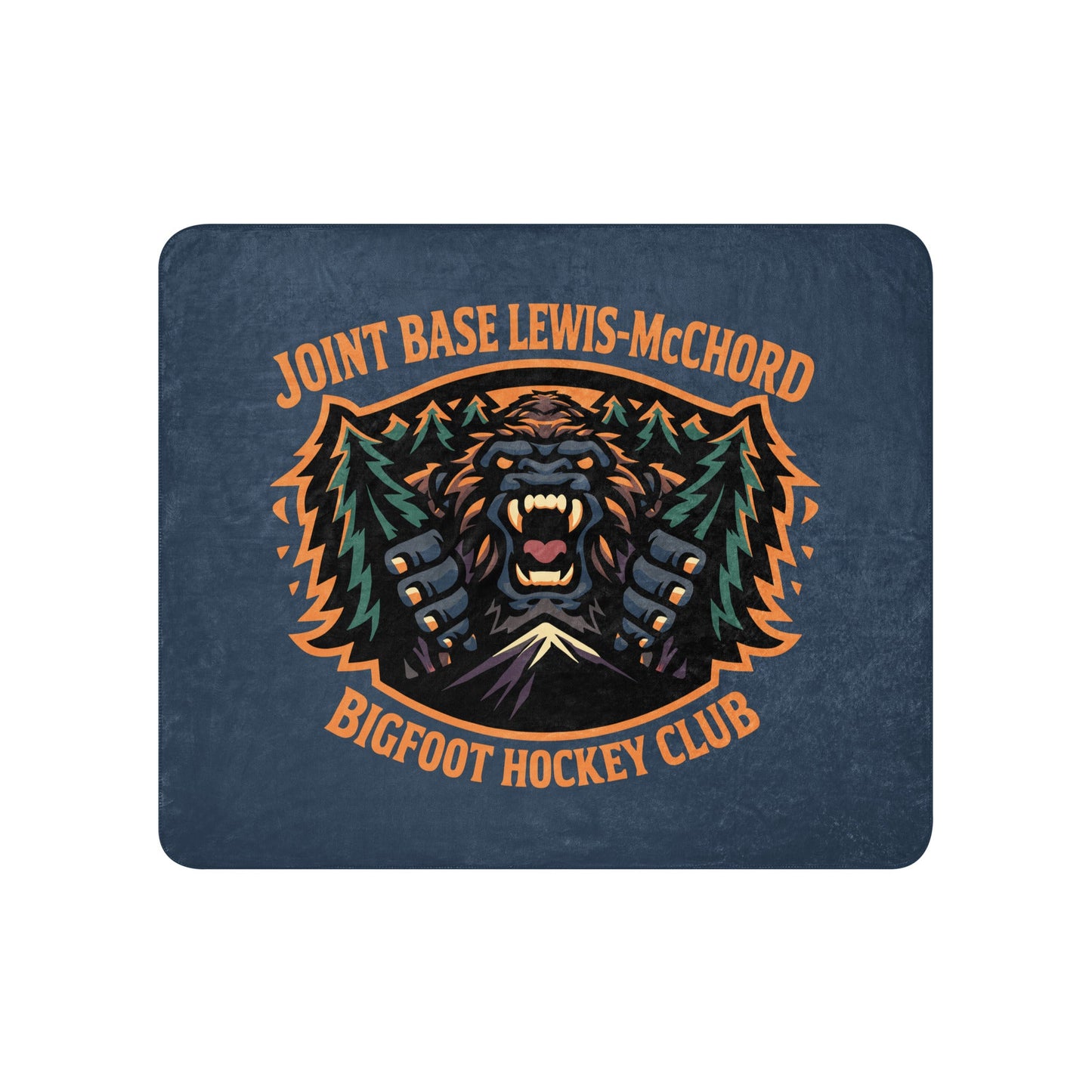Sherpa Blanket | JBLM Bigfoot Hockey Team | Mascot Logo