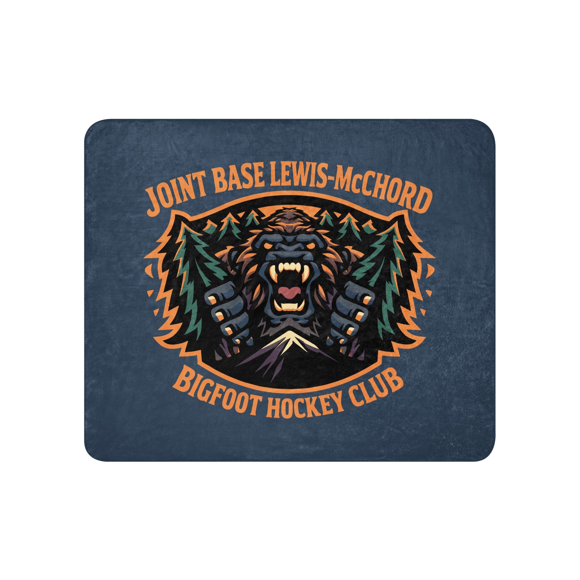 Sherpa Blanket | JBLM Bigfoot Hockey Team | Mascot Logo