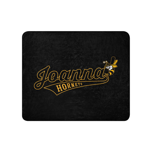 Sherpa Blanket | Joanna Hornets | Script Logo