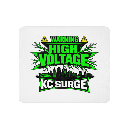 Sherpa Blanket | Kansas City Surge | High Voltage Logo