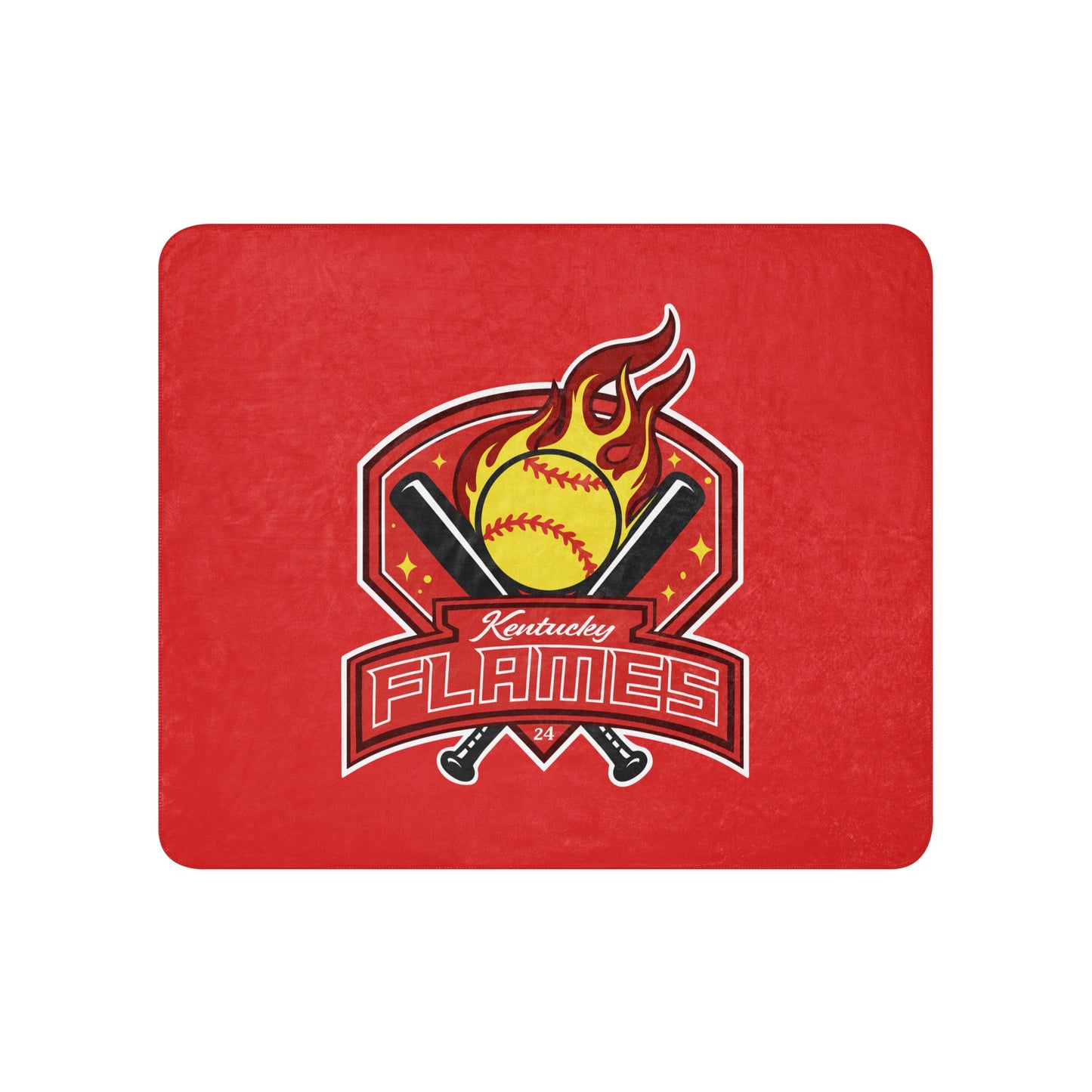 Sherpa Blanket | KY Flames | Emblem Logo