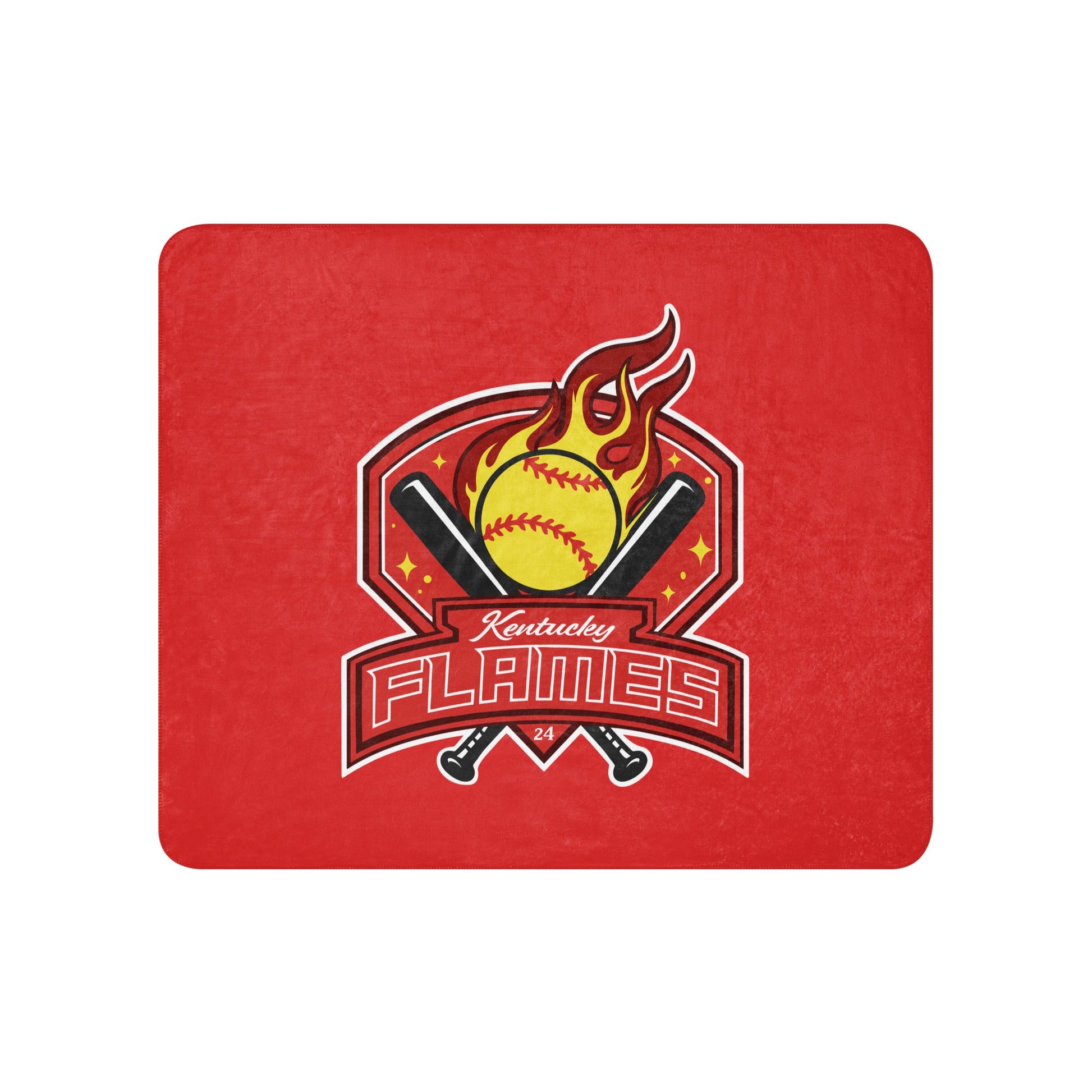 Sherpa Blanket | KY Flames | Emblem Logo